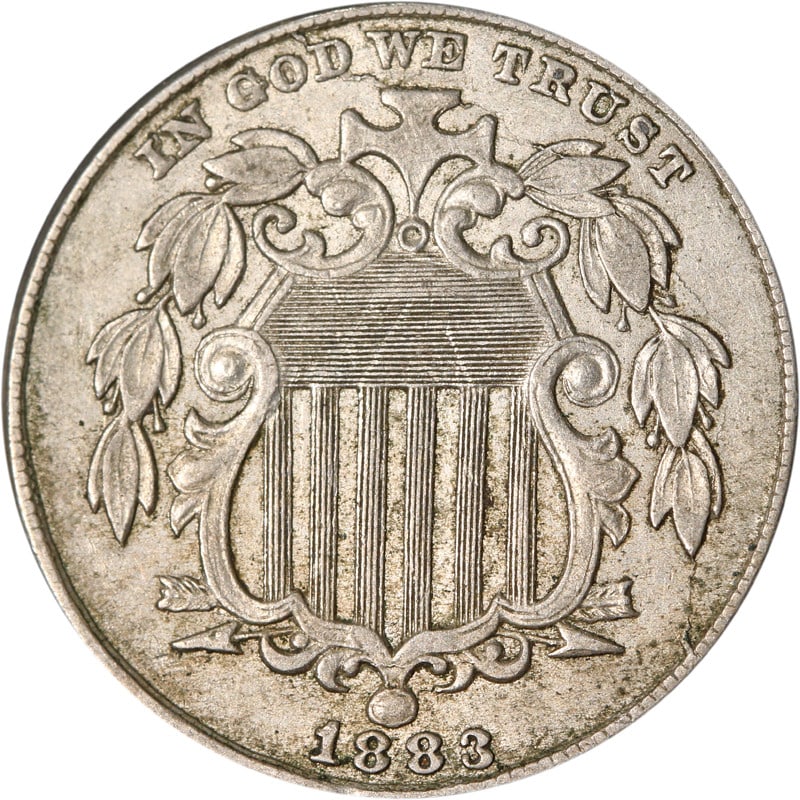 1883 Shield Nickel Circulated Uncertified Historical Coin: 1883 Shield Nickel Circulated Uncertified Historical Coin This 1883 Shield Nickel is a historical piece of American currency, showcasing the unique design and craftsmanship of the era. The coin is mad
