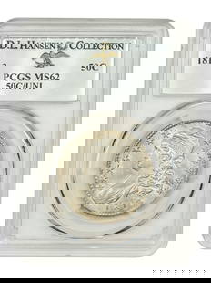 1813 Capped Bust Half Dollar PCGS MS62 Overton 101 Rare Coin: 1813 Capped Bust Half Dollar PCGS MS62 Overton 101 Rare Coin This 1813 Capped Bust Half Dollar, certified by PCGS with a grade of MS62, showcases a remarkable level of preservation and detail. Struck