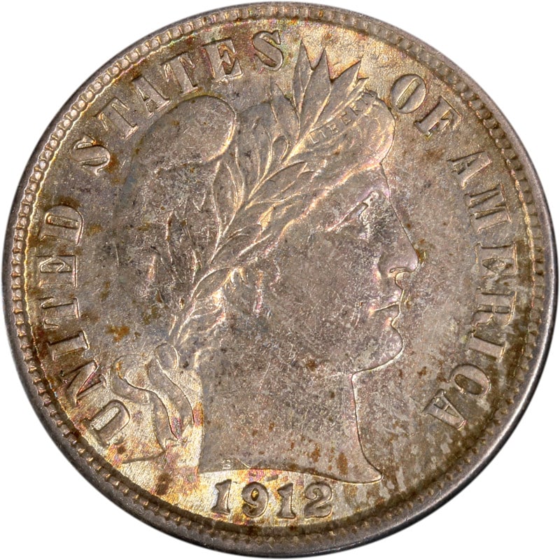 1912-P Barber Dime Silver Coin Circulated Uncertified Philadelphia Mint: 1912-P Barber Dime Silver Coin Circulated Uncertified Philadelphia Mint This 1912-P Barber Dime is a striking piece of American numismatic history. Minted in Philadelphia, this dime showcases the clas