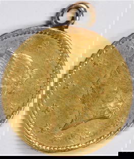 1849 Gold Type 1 $1 Coin by Longacre Uncertified VF Circulated: 1849 Gold Type 1 $1 Coin by Longacre Uncertified VF Circulated This 1849 $1 Gold Type 1 coin, originating from the Philadelphia mint, features a beautiful design by James Barton Longacre. It is compos