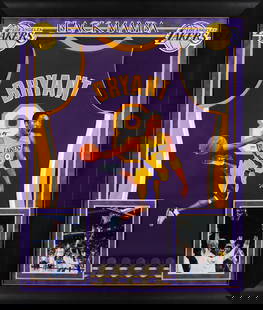 Kobe Bryant Signed Framed M&N Hand Painted Jersey PSA Los Angeles Lakers: Kobe Bryant Signed Framed M&N Hand Painted Jersey PSA Los Angeles Lakers Celebrate the legacy of Kobe Bryant with this stunning hand-painted jersey. This original Mitchell & Ness jersey features vibra