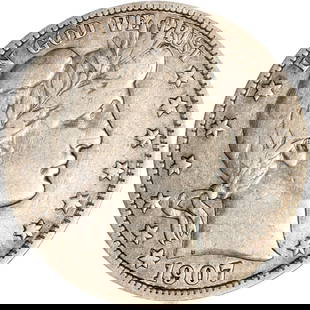 1907-D Barber Half Dollar Silver Coin Denver Mint Uncertified: 1907-D Barber Half Dollar Silver Coin Denver Mint Uncertified This 1907-D Barber Half Dollar is a classic piece of American numismatic history. Minted in Denver, this coin features a stunning design t