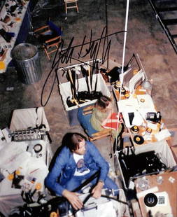 John Dykstra Signed 11x14 Photo Star Wars VFX Oscar Winner Beckett Authenticated: John Dykstra Signed 11x14 Photo Star Wars VFX Oscar Winner Beckett Authenticated This is an original 11x14 color photograph signed by John Dykstra, the Oscar-winning visual effects artist known for hi