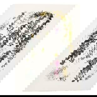 Marc Chagall La feerie et le royaume Lithograph 5th of 10 Surrealism Art: Marc Chagall La feerie et le royaume Lithograph 5th of 10 Surrealism Art Discover the enchanting lithograph titled "La feerie et le royaume (The Fairy and the Kingdom)" by renowned artist Marc Chagall