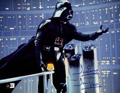 David Prowse Signed 11x14 Darth Vader Photo Beckett Authenticated: David Prowse Signed 11x14 Darth Vader Photo Beckett Authenticated This striking 11x14 photograph features the iconic actor David Prowse, who portrayed Darth Vader in Star Wars, showcasing his autograp