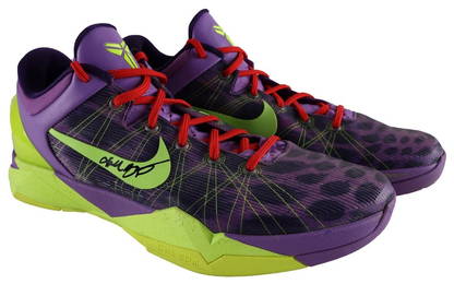 Kobe Bryant Signed Nike Kobe VII Game Worn Sneakers 2012 Playoff 1/1