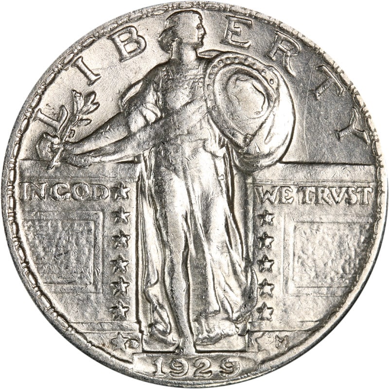 1929-D Standing Liberty Quarter Circulated Silver Coin Denver Mint: 1929-D Standing Liberty Quarter Circulated Silver Coin Denver Mint This 1929-D Standing Liberty Quarter features a beautiful design and is a notable piece for coin collectors. Minted in Denver, this q