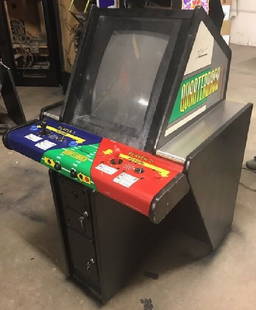 Leland Quarterback Arcade Machine 1987 Rare 2 Player Football: Leland Quarterback Arcade Machine 1987 Rare 2 Player Football This Leland Quarterback Arcade Machine from 1987 is a rare gem for sports gaming enthusiasts. Designed for 2-player football action, this