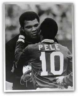 Muhammad Ali Pele Signed 16X20 Photo Online Authentics: Muhammad Ali Pele Signed 16X20 Photo Online Authentics Celebrate the legacy of two iconic sports legends with this Muhammad Ali and Pele autographed 16X20 photo capturing a memorable moment of camarad