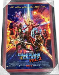 Guardians Of The Galaxy Vol. 2 Framed Signed Poster by Pratt Saldana Bautista +8 Beckett