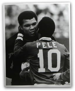 Muhammad Ali Pele Signed 16X20 Photo Autographed Online Authentics: Muhammad Ali Pele Signed 16X20 Photo Autographed Online Authentics Celebrate the legacy of two of the greatest athletes in history with this autographed 16X20 photo featuring Muhammad Ali and Pele in