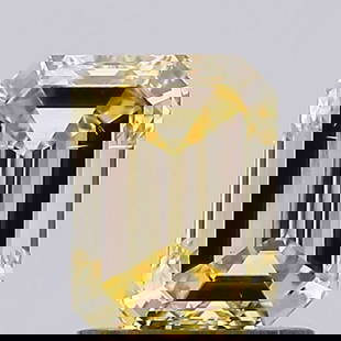 Loose Diamond - EMERALD 1.0ct Fancy Yellow VS2: Loose Diamond - EMERALD 1.0ct Fancy Yellow VS2 Source: This is a real non-mined Diamond that has been grown in a lab Shape: EMERALD Carats: 1.0 Color: Fancy Yellow Certification: IGI Video: