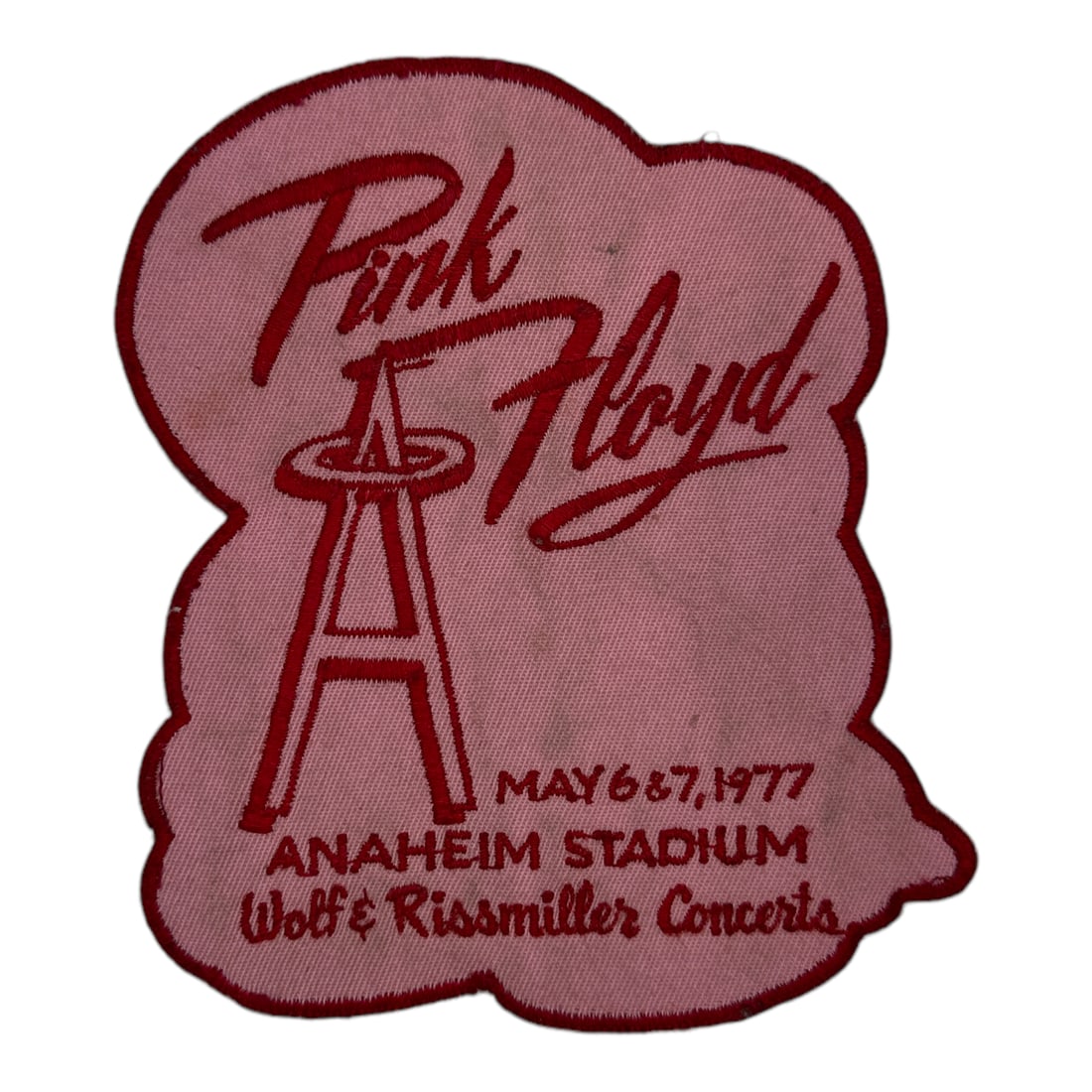 1977 Pink Floyd Anaheim Back Stage Pass Authentic Patch: 1977 Pink Floyd Anaheim Back Stage Pass Authentic Patch This original vintage 1977 Pink Floyd Anaheim Back Stage Pass Patch is a remarkable collectible that connects Major League Baseball to one of th
