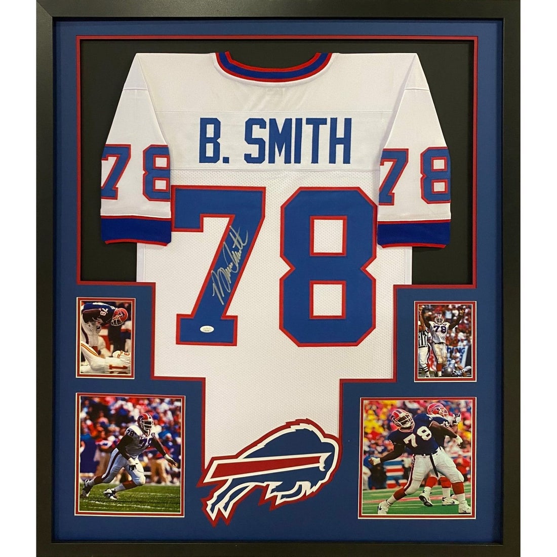 Bruce Smith Signed JSA Authenticated Framed Jersey Buffalo Bills: Bruce Smith Signed JSA Authenticated Framed Jersey Buffalo Bills This autographed Bruce Smith framed jersey is a must-have for any Buffalo Bills fan. Authenticated by JSA, a leader in sports memorabil