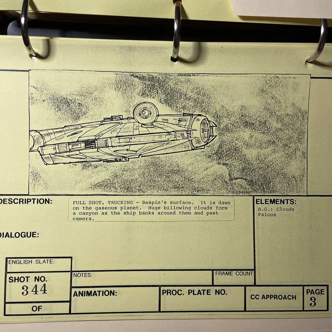 Original Empire Strikes Back Storyboards Millennium Falcon Bespin Phil Tippett COA: Original Empire Strikes Back Storyboards Millennium Falcon Bespin Phil Tippett COA Immerse yourself in movie history with this original storyboard from the iconic film The Empire Strikes Back. This pr