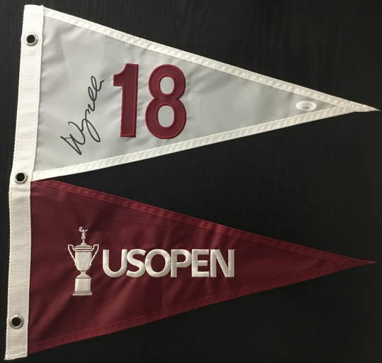 John Daly Signed Open Championship Pin Flag Autographed Bas