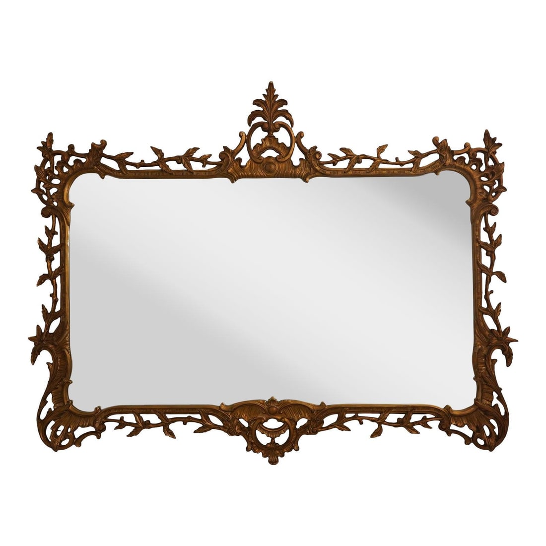Carvers Guild Gold Finish Ornate Mirror 58x46.5 Quality Construction: Carvers Guild Gold Finish Ornate Mirror 58x46.5 Quality Construction This elegant Carvers Guild mirror features an ornate pierced carved frame with a stunning gold finish, providing a luxurious touch