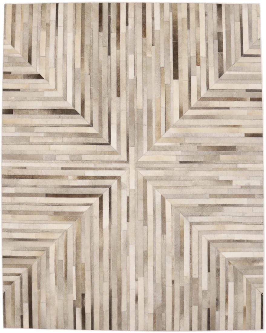 Hand-Stitched Gray Silver Cowhide Area Rug 8'0 x 10'0 Modern Leather Carpet: Hand-Stitched Gray Silver Cowhide Area Rug 8'0 x 10'0 Modern Leather Carpet Enhance your living space with this stunning hand-stitched gray silver cowhide rug. This modern contemporary leather carpet 