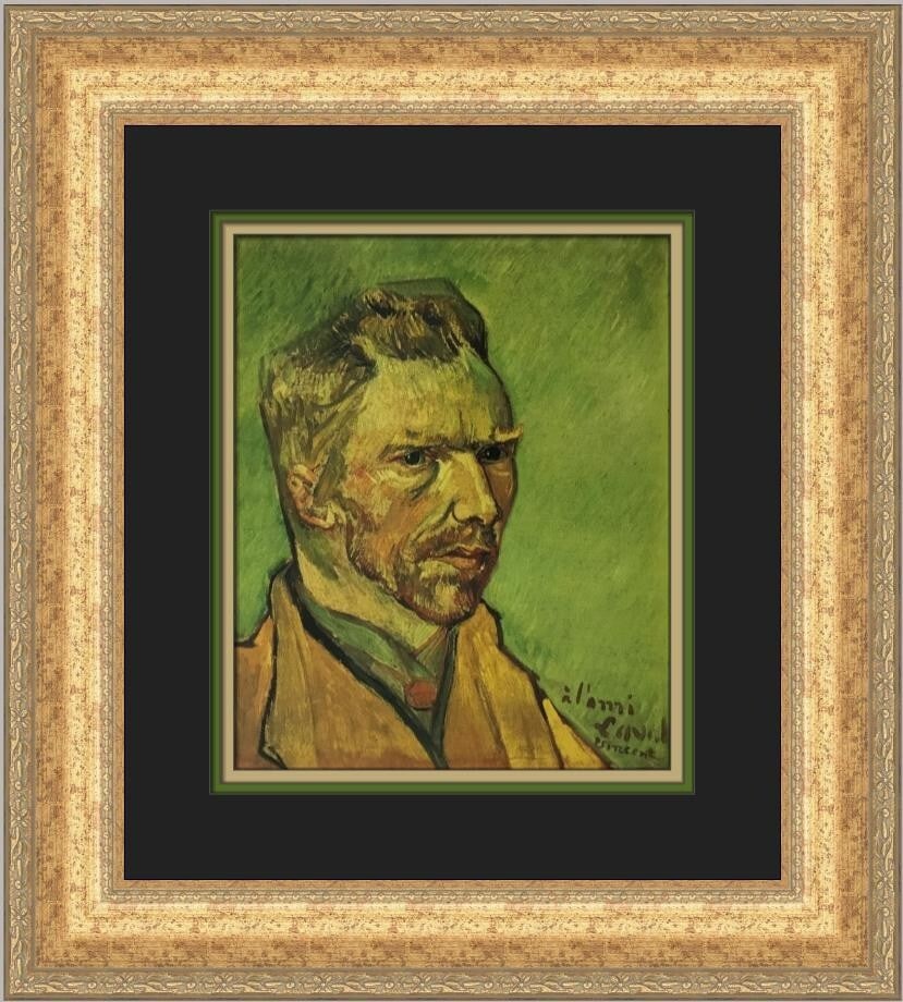 Vincent Van Gogh Self-Portrait Dedicated to Charles Laval Custom Framed Print 18 x 17: Vincent Van Gogh Self-Portrait Dedicated to Charles Laval Custom Framed Print 18 x 17 This stunning custom framed print features Vincent Van Gogh's "Self-Portrait Dedicated to Charles Laval," a remark