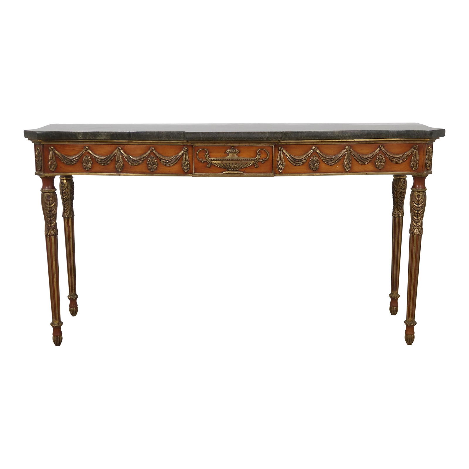 John Widdicomb English Adams Console Table Green Marble Top 62 x 19 x 34.5: John Widdicomb English Adams Console Table Green Marble Top 62 x 19 x 34.5 This stunning console table showcases exquisite craftsmanship with fine carved details and a high-quality construction. Featu