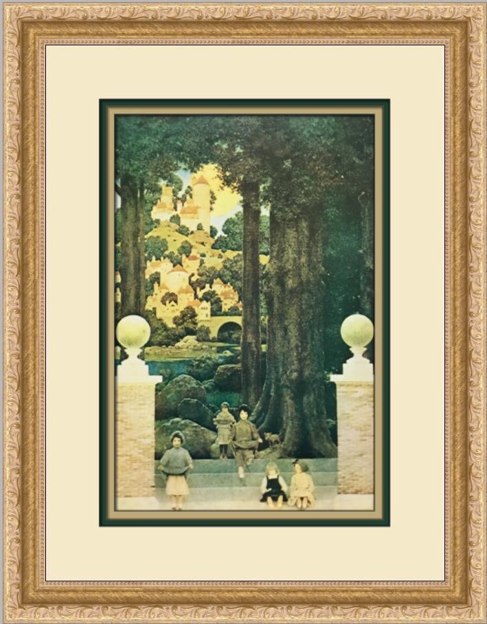 Maxfield Parrish The Sugar Plum Tree Custom Framed Print 14 x 18: Maxfield Parrish The Sugar Plum Tree Custom Framed Print 14 x 18 This exquisite custom framed print titled "The Sugar Plum Tree" by renowned artist Maxfield Parrish captures the enchanting essence of