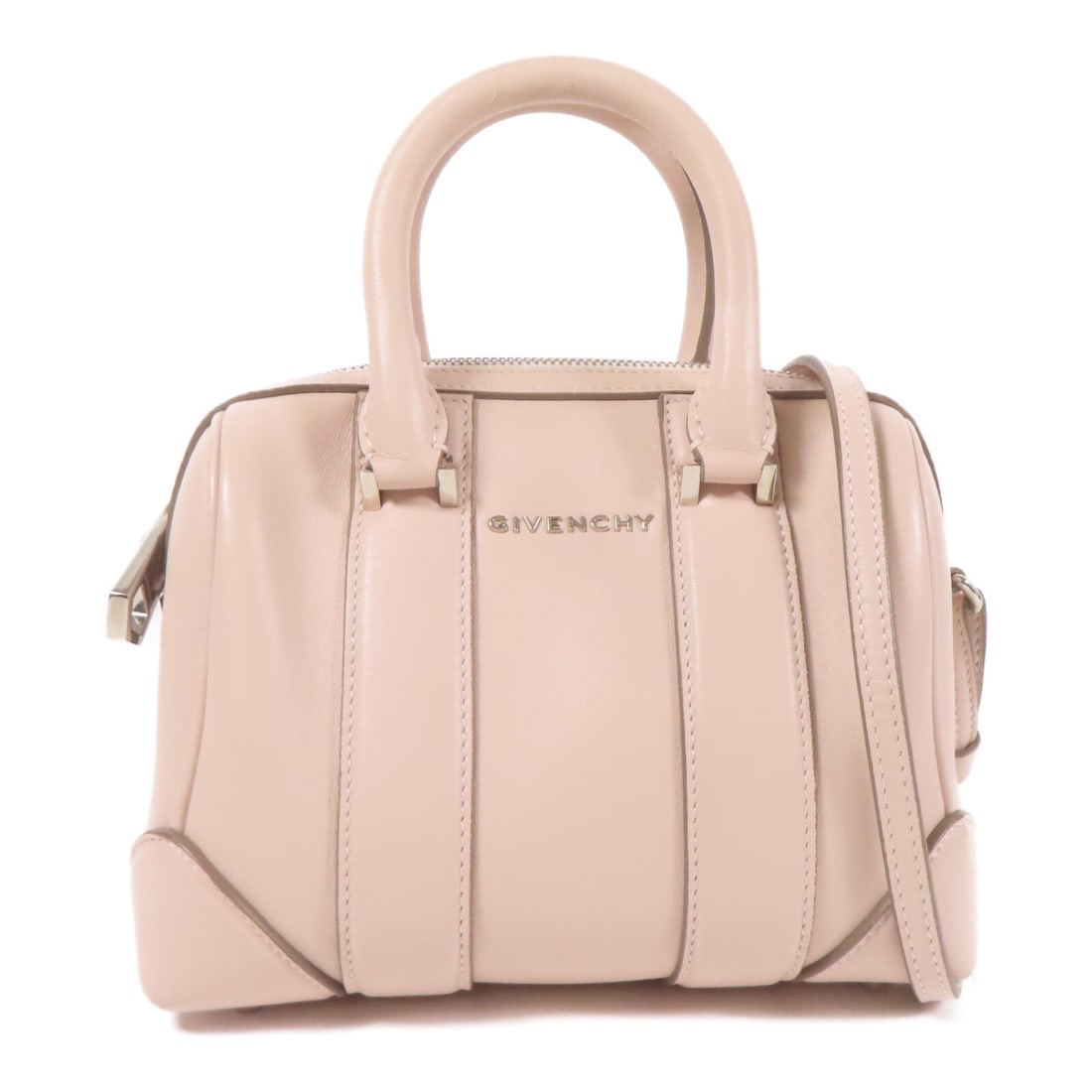 GIVENCHY Lucrezia 2way Shoulder Bag Beige Calfskin Leather: GIVENCHY Lucrezia 2way Shoulder Bag Beige Calfskin Leather This GIVENCHY Lucrezia 2way Shoulder Bag is crafted from premium calfskin leather in an elegant beige hue. Designed for versatility, it can b