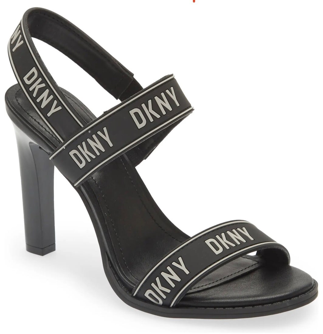 DKNY Balder Slingback Sandal Women Black 6.5 with 4 Inch Heel: DKNY Balder Slingback Sandal Women Black 6.5 with 4 Inch Heel Elevate your footwear collection with the DKNY Balder Sandal, a stylish slingback design perfect for any occasion. This women's sandal fea