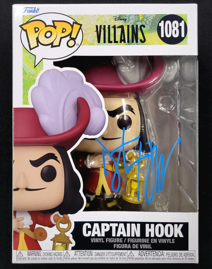 Dustin Hoffman Signed Captain Hook Funko Pop Beckett Authenticated: Dustin Hoffman Signed Captain Hook Funko Pop Beckett Authenticated This original Funko Pop! figure features Captain Hook, famously portrayed by Dustin Hoffman in the movie 'Hook.' The figure is signed