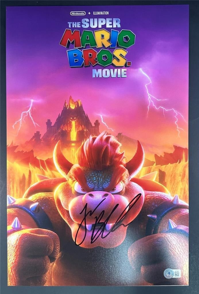 Jack Black Signed Bowser 11x17 Photo Poster Beckett Authenticated: Jack Black Signed Bowser 11x17 Photo Poster Beckett Authenticated This is a signed 11x17 photo poster featuring Jack Black as Bowser from the Super Mario Bros. Movie. The poster is an original piece a