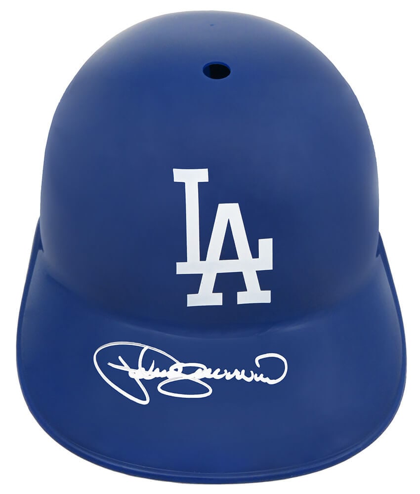 Pedro Guerrero Signed Dodgers Replica Batting Helmet with COA: Pedro Guerrero Signed Dodgers Replica Batting Helmet with COA Pedro Guerrero signed Los Angeles Dodgers replica souvenir batting helmet. Item comes with a tamper-proof numbered hologram and Certificat