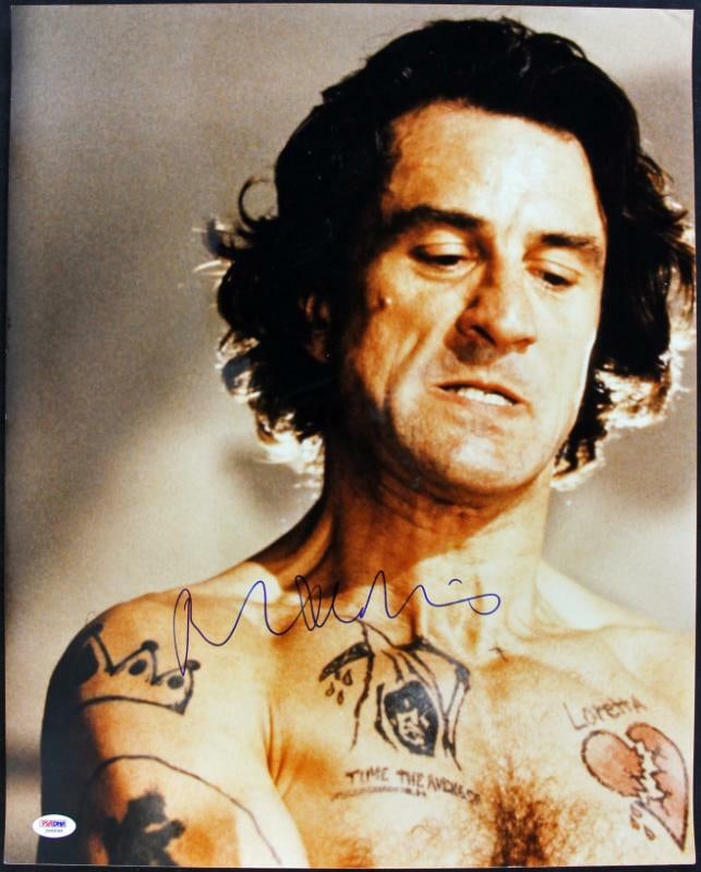 Robert De Niro Cape Fear Signed 16x20 Photo PSA/DNA Certified: Robert De Niro Cape Fear Signed 16x20 Photo PSA/DNA Certified This authentic 16x20 photo features Robert De Niro, signed in connection with the iconic film 'Cape Fear.' The autograph has been certifie