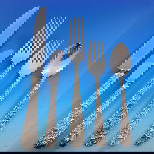 Kirk Steiff Kirk Stieff Repousse Sterling Silver Flatware Sold At