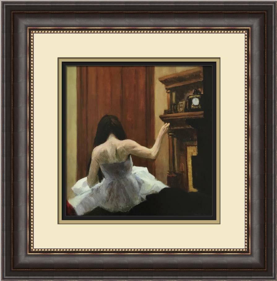 Edward Hopper New York Interior Custom Framed Print 17 x 17.5: Edward Hopper New York Interior Custom Framed Print 17 x 17.5 This Edward Hopper 'New York Interior' print features a striking landscape orientation, showcasing figures in a medium-sized art piece. Th