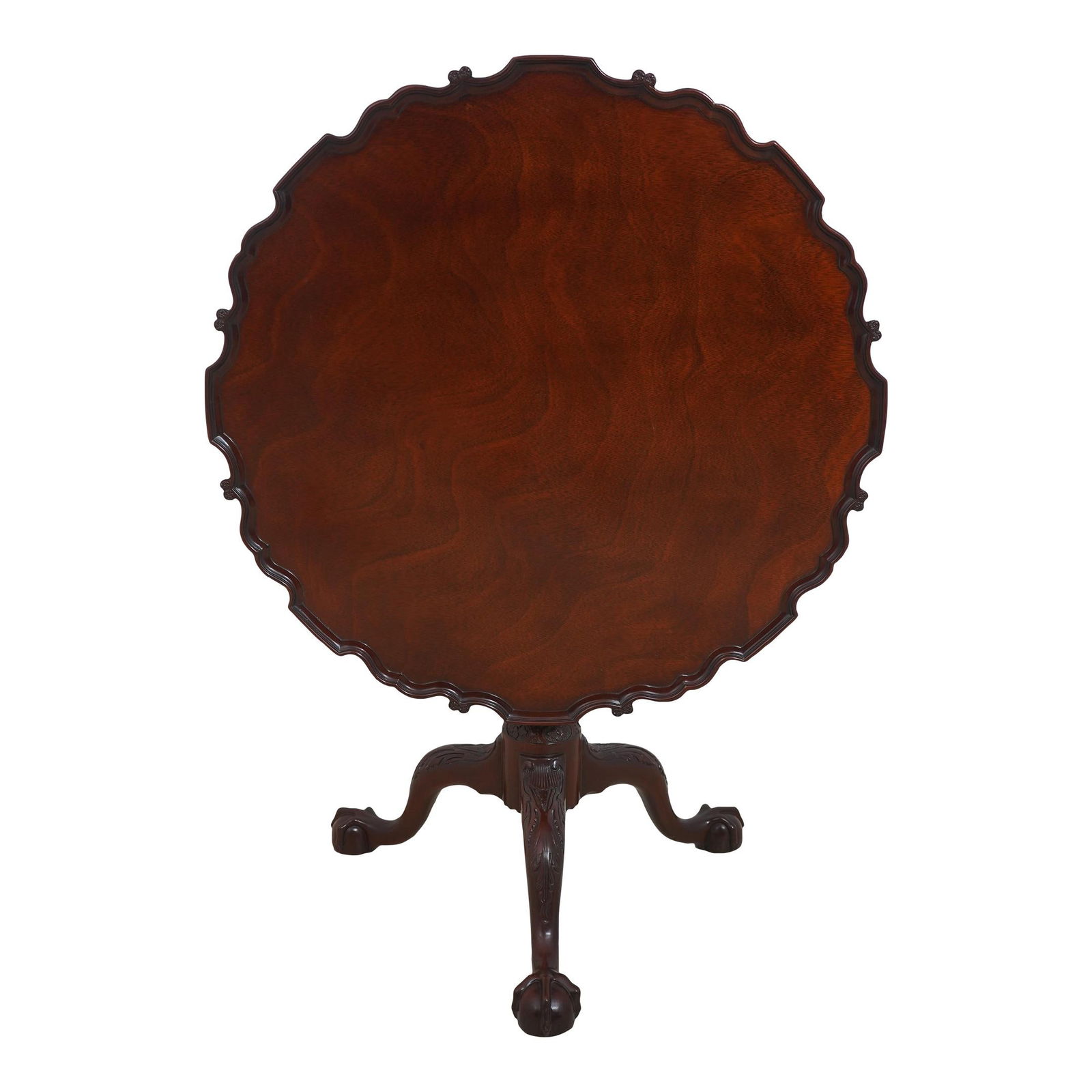Kindel Winterthur Chippendale Mahogany Tilt Top Table 35 x 35 x 29: Kindel Winterthur Chippendale Mahogany Tilt Top Table 35 x 35 x 29 This exquisite Kindel Winterthur Collection Tilt Top Table showcases timeless elegance with its Chippendale style design. Crafted fro