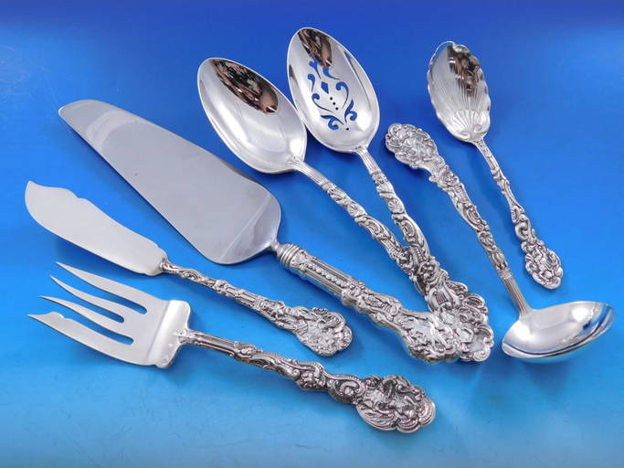 Serving Set Gorham Scoop Flatware Strasbourg By Gorham Sterling