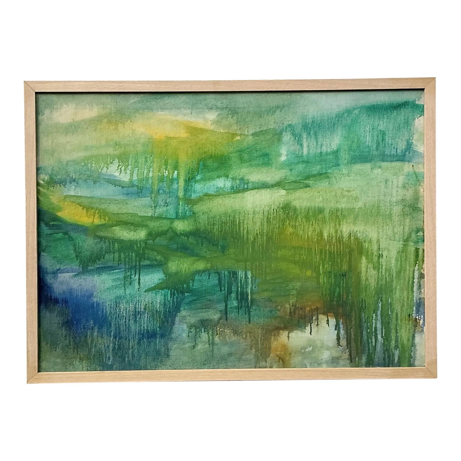 Vintage Boho Abstract Oil Painting 37.5 x 27.5 Royal Blue: Vintage Boho Abstract Oil Painting 37.5 x 27.5 Royal Blue This Vintage Boho Original Abstract Oil on Canvas is a striking artwork that captures the dynamic energy and free-spirited essence of abstract