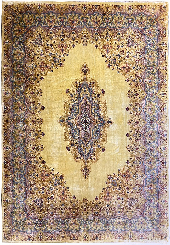 Authentic Persian Antique Kerman Rug 11.8 x 15.8 Feet: Authentic Persian Antique Kerman Rug 11.8 x 15.8 Feet This exquisite Authentic Persian Antique Kerman Large Rug measures 11.8 x 15.8 feet, showcasing intricate designs and vibrant colors characteristi