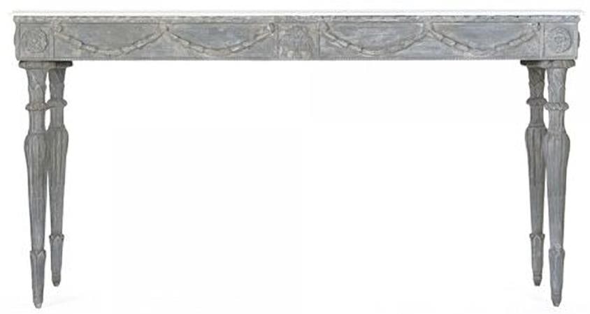 Zentique Lucien Charcoal Console Table 34H x 64.5W x 23.5D: Zentique Lucien Charcoal Console Table 34H x 64.5W x 23.5D This elegant console table features a sophisticated charcoal finish and combines transitional style with functionality. Crafted from a durabl