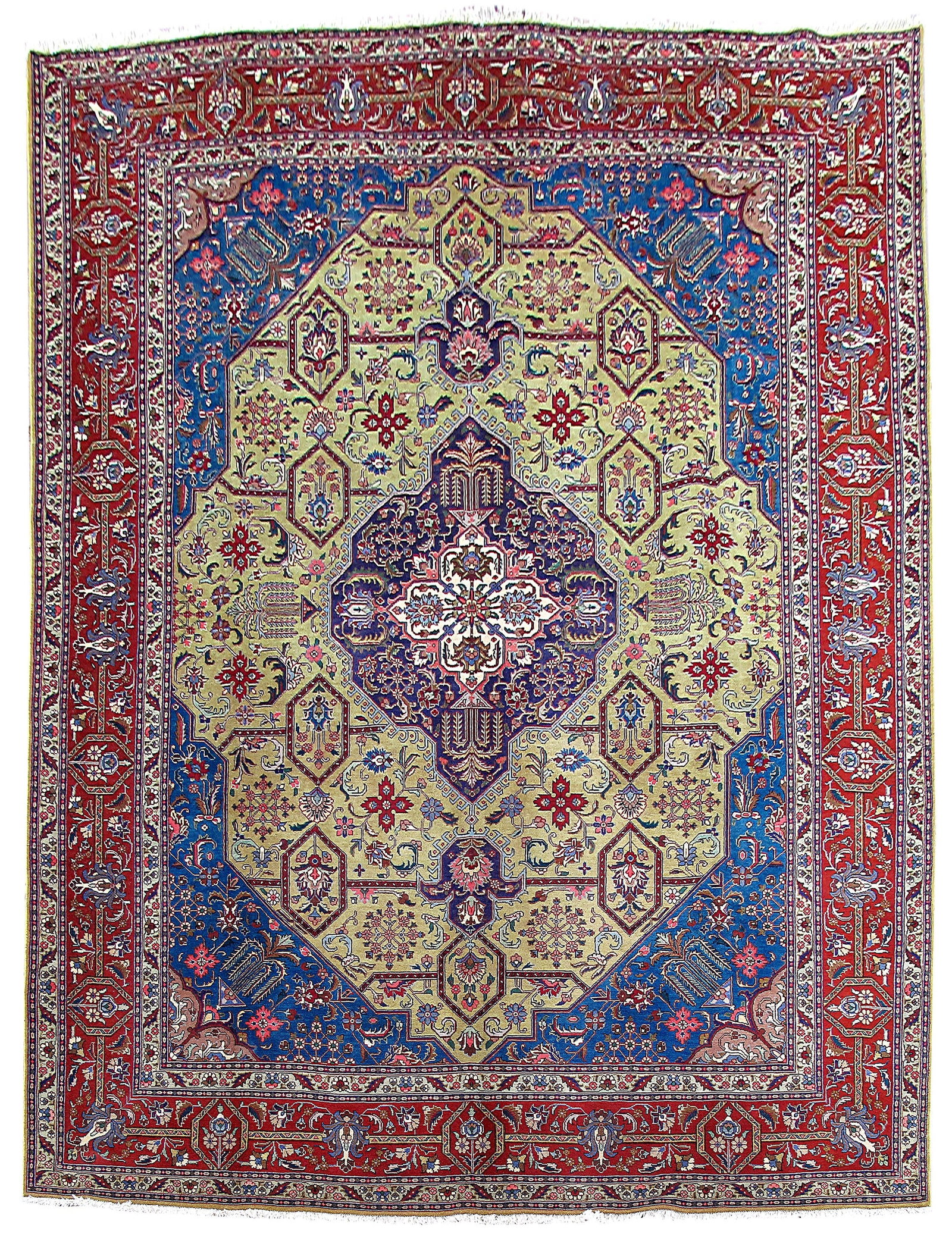 Handmade 9'10 x 13'1 Sorrell Brown Persian Tabriz Rug: Handmade 9'10 x 13'1 Sorrell Brown Persian Tabriz Rug Elevate your living space with the exquisite 9.10 x 13.1 Sorrell Brown Handmade Traditional Persian Tabriz Rug. This luxurious piece is handcrafte
