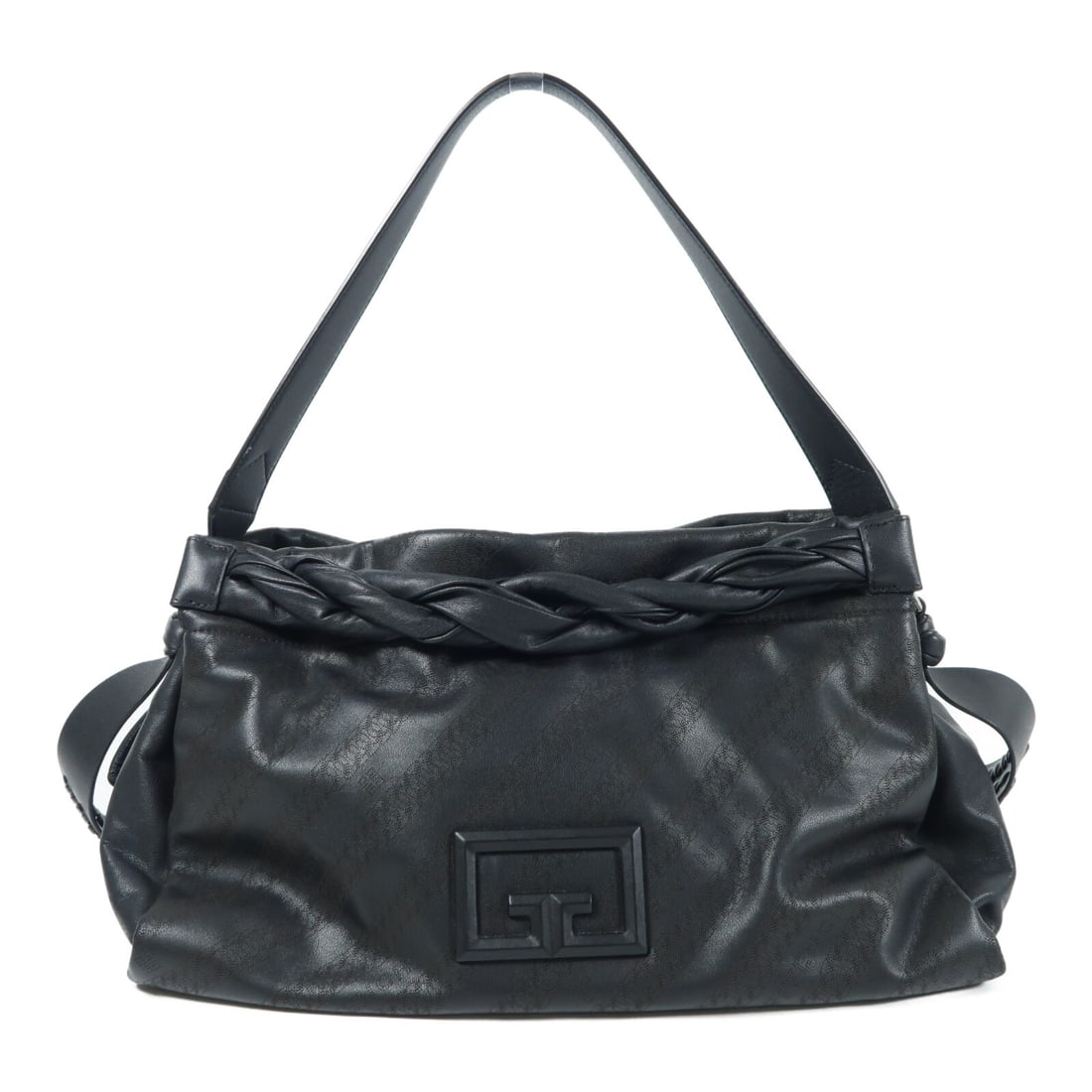 GIVENCHY Black Calfskin Leather Shoulder Bag 15.4 Inch: GIVENCHY Black Calfskin Leather Shoulder Bag 15.4 Inch This elegant GIVENCHY shoulder bag is crafted from high-quality calfskin leather in a classic black hue. With its sleek design, it features a spa