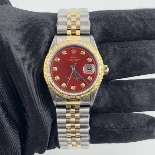 Rolex Vintage Datejust 1601 Gold Steel Diamond 36mm
