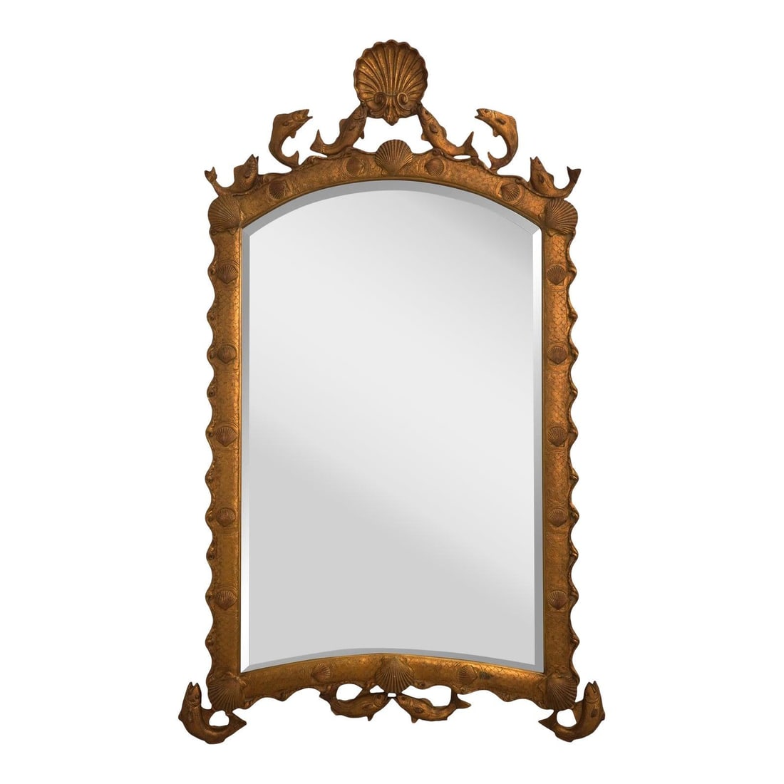 Carvers Guild Martha's Vineyard Gold Frame Mirror with Fish Design 34 x 56: Carvers Guild Martha's Vineyard Gold Frame Mirror with Fish Design 34 x 56 Introducing the Carvers Guild Martha's Vineyard Fish Carved Gold Frame Mirror, a stunning piece from the Martha's Vineyard Co