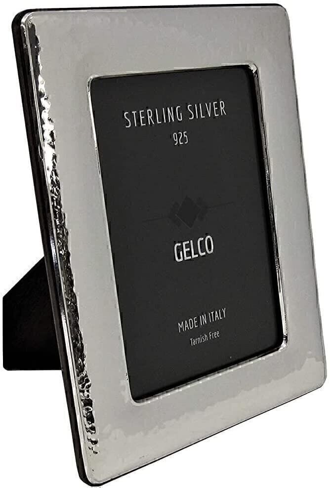 Gelco Italian 925 Sterling Silver Handmade Hammered Photo Frame 5x7: Gelco Italian 925 Sterling Silver Handmade Hammered Photo Frame 5x7 Showcase your cherished memories in this exquisite Italian 925 Sterling Silver handmade picture frame. With a glossy hammered finish