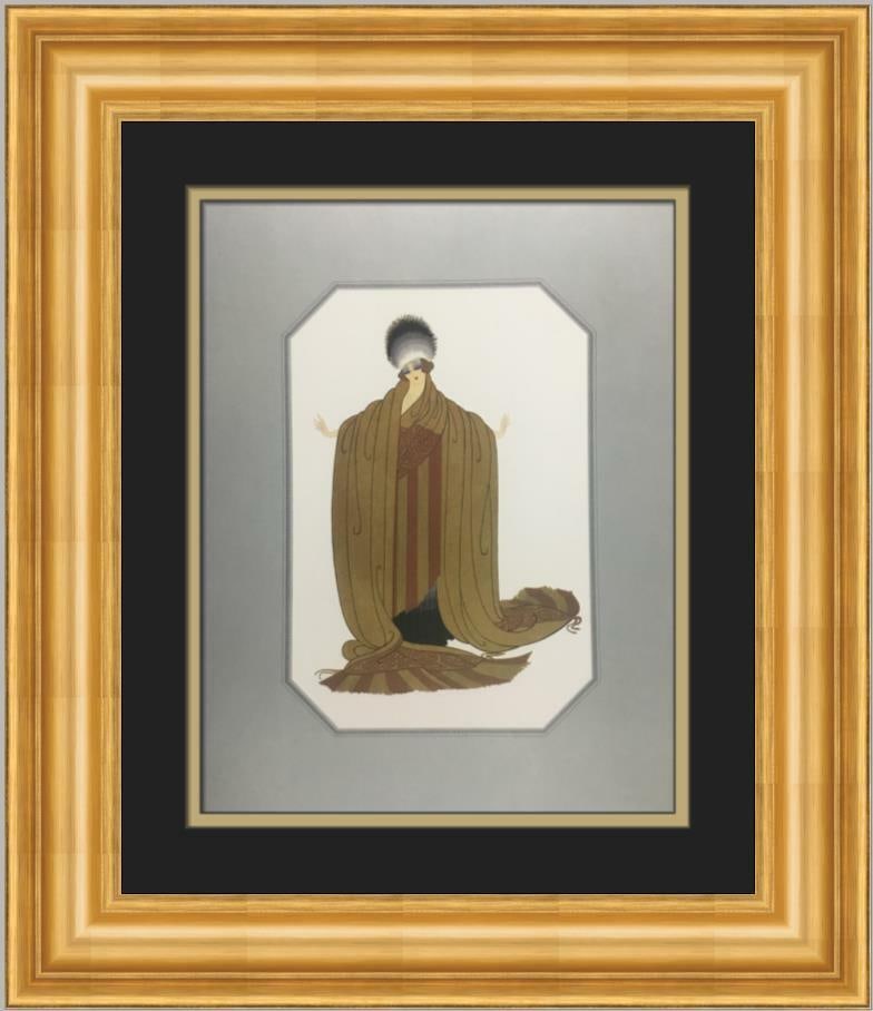 Erte Kings Favorite Art Deco Framed Lithograph Print 18 x 21: Erte Kings Favorite Art Deco Framed Lithograph Print 18 x 21 This captivating art print titled 'King's Favorite' by renowned artist Erte showcases a stunning Art Deco style. Measuring 18 inches in wid