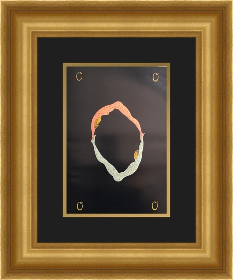 Erte Alphabet Suite O Art Deco Custom Framed Print 17x21: Erte Alphabet Suite O Art Deco Custom Framed Print 17x21 This exquisite print features Erte's "Alphabet Suite O," a stunning representation of Art Deco style. Custom framed in a luxurious 3" gold leaf
