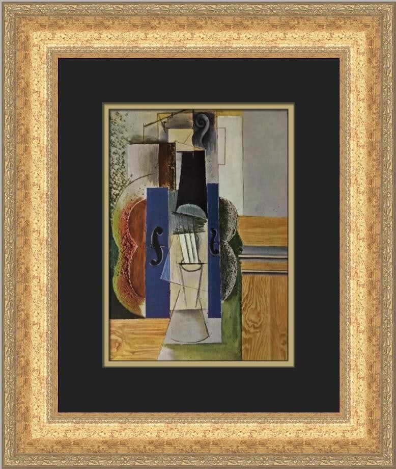 Pablo Picasso A Violin Hanging on the Wall Custom Framed Print 1972: Pablo Picasso A Violin Hanging on the Wall Custom Framed Print 1972 Enhance your art collection with this stunning print of Pablo Picasso's "A Violin Hanging on the Wall." This medium-sized piece, mea