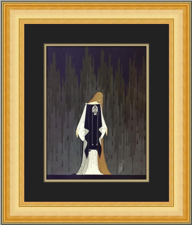 Erte Lucrezia Bori 1979 Art Deco Custom Framed Print: Erte Lucrezia Bori 1979 Art Deco Custom Framed Print This exquisite custom framed print titled 'Lucrezia Bori' by renowned artist Erte captures the essence of Art Deco style. Produced in 1979, this me