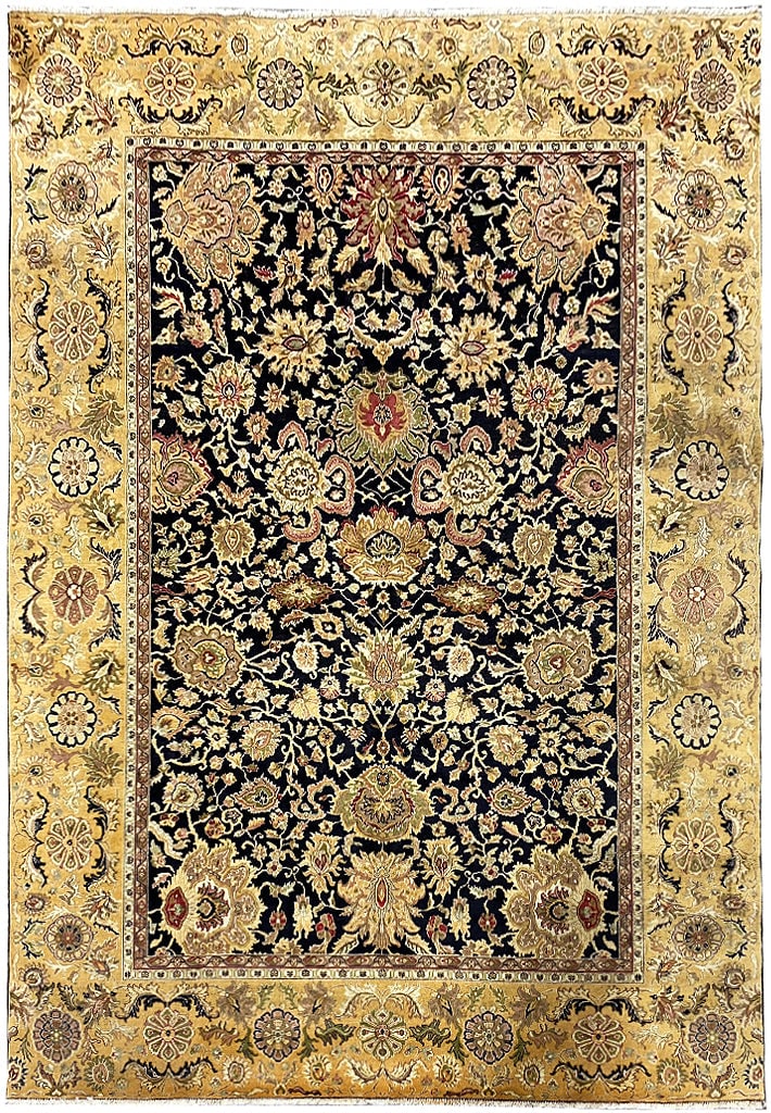 8' x 10' Handcrafted Jaipur Rug Black Lustrous Wool Area Rug: 8' x 10' Handcrafted Jaipur Rug Black Lustrous Wool Area Rug Transform your living space with this exquisite 7.8' x 10.0' Quality Jaipur Rug in a striking deep black hue. Handcrafted from dense, lustr