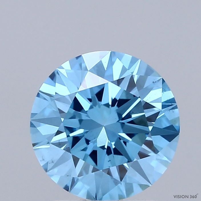 Loose Diamond - ROUND 2.0ct Fancy Vivid Blue VS2: Loose Diamond - ROUND 2.0ct Fancy Vivid Blue VS2 Source: This is a real non-mined Diamond that has been grown in a lab Shape: ROUND Carats: 2.0 Color: Fancy Vivid Blue Certification: IGI Video: