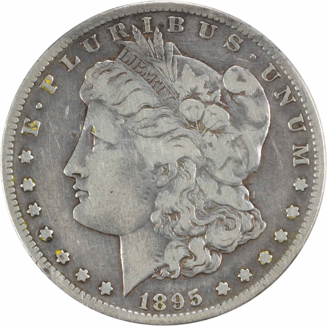 1895-S Morgan Silver Dollar VF Uncertified 90% Silver Coin: 1895-S Morgan Silver Dollar VF Uncertified 90% Silver Coin This 1895-S Morgan Silver Dollar is a captivating piece of numismatic history, featuring the iconic design by George T. Morgan. Struck in 90%